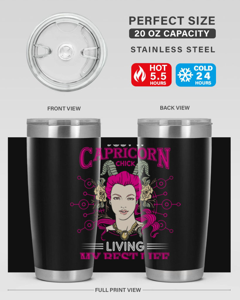 Capricorn chick 193#- zodiac- Tumbler
