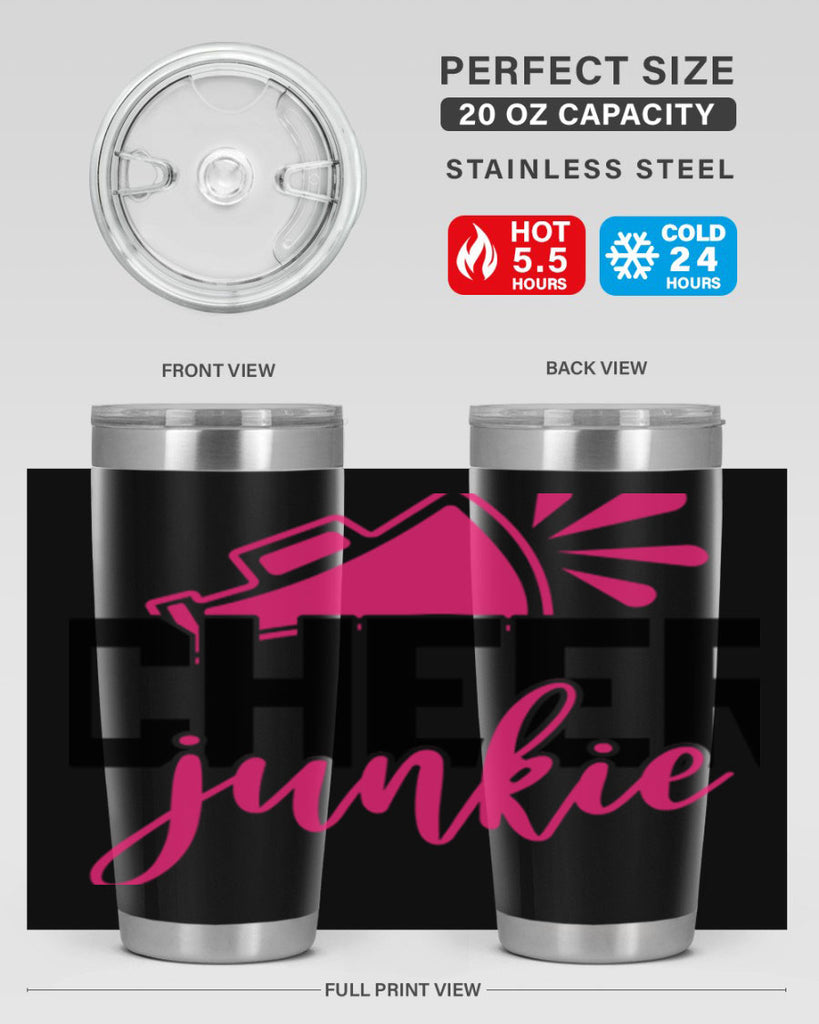 Cheer junkie 1390#- cheer- Tumbler