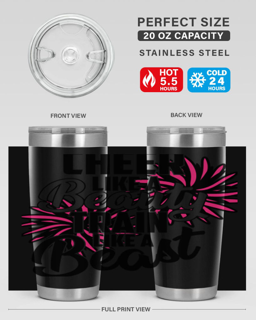 Cheer like a Beauty Train like a Beast 1388#- cheer- Tumbler