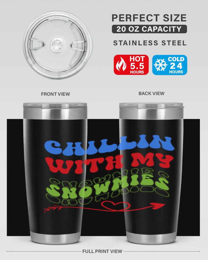 Chillin with my snowmies 42#- winter- Tumbler
