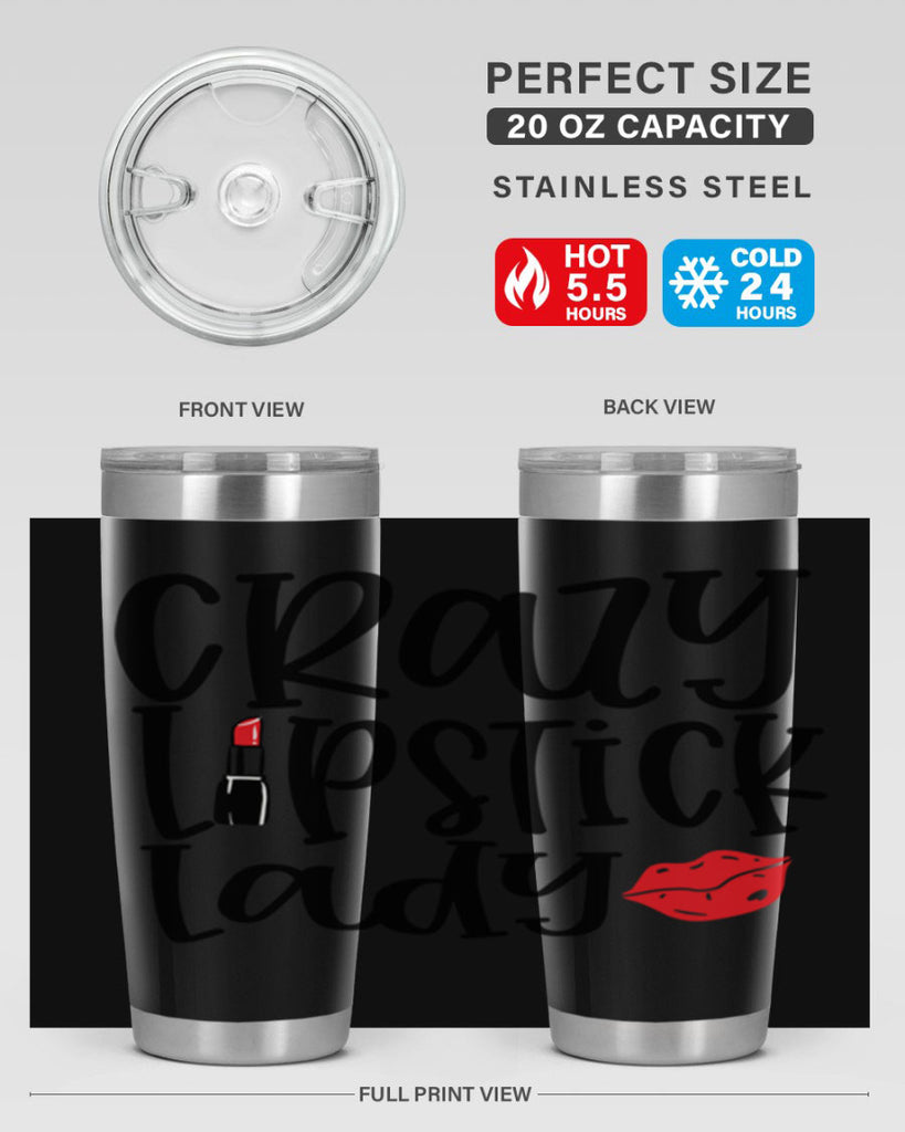 Crazy Lipstick Lady Style 240#- make up- Tumbler