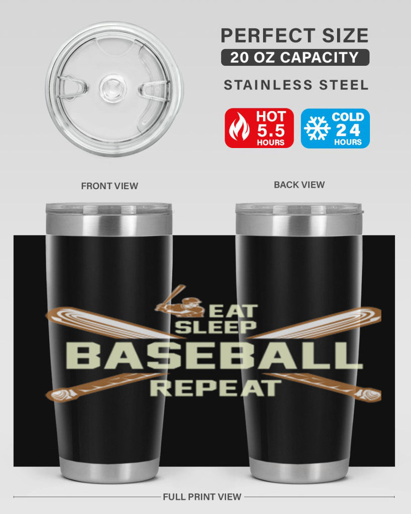 Eat 1285#- baseball- Tumbler