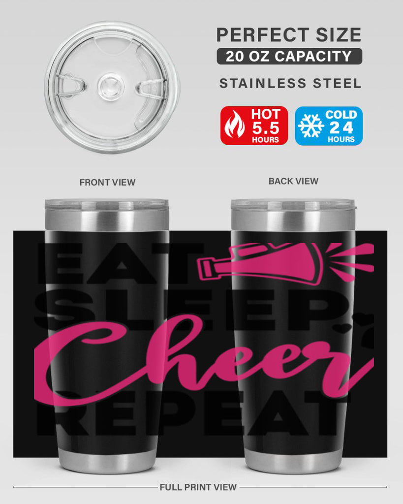 Eat Sleep Cheer Repeate 1315#- cheer- Tumbler