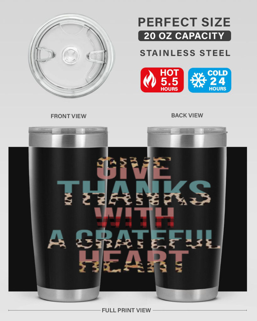 Give thanks with a grateful heart 195#- fall- Tumbler
