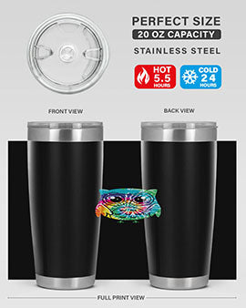 Graphic Owl Tiedye A TurtleRabbit 8#- owl- Tumblers