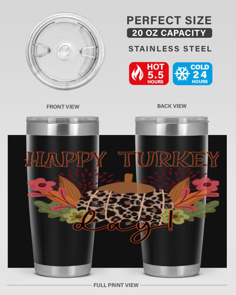 Happy turkey day 253#- fall- Tumbler