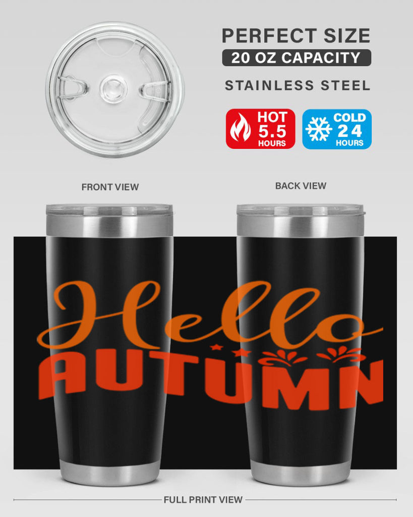 Hello Autumn Design 268#- fall- Tumbler
