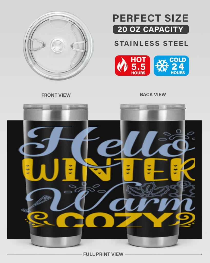 Hello winter warm cozy166#- winter- Tumbler
