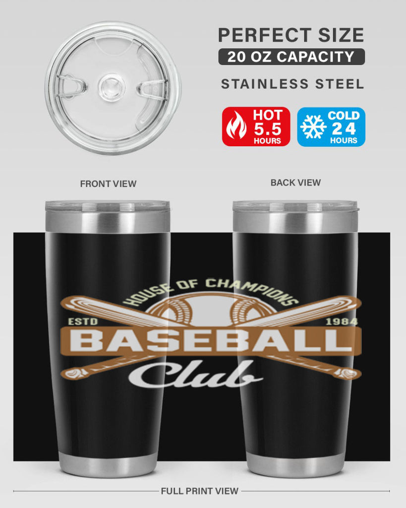 House 1178#- baseball- Tumbler