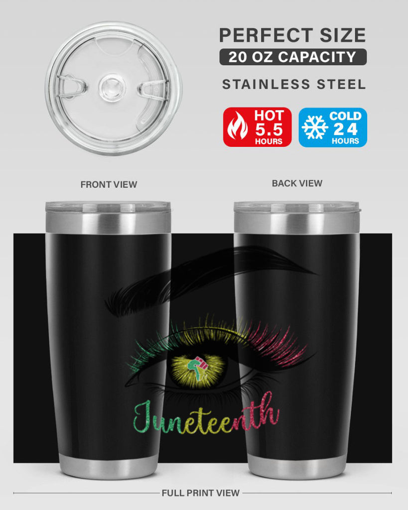 Juneteenth 1865 GirlS Eye 3#- Juneteenth- tumbler