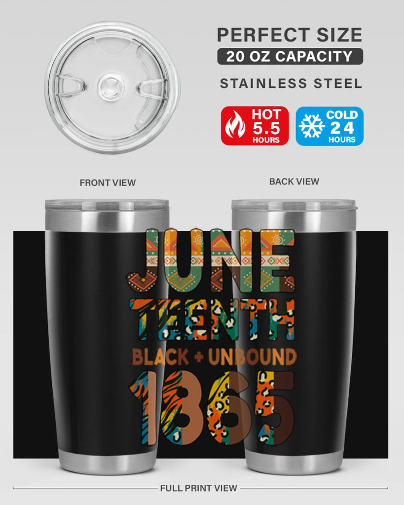 Juneteenth Black Unbound 1865 Png 33#- Juneteenth- tumbler