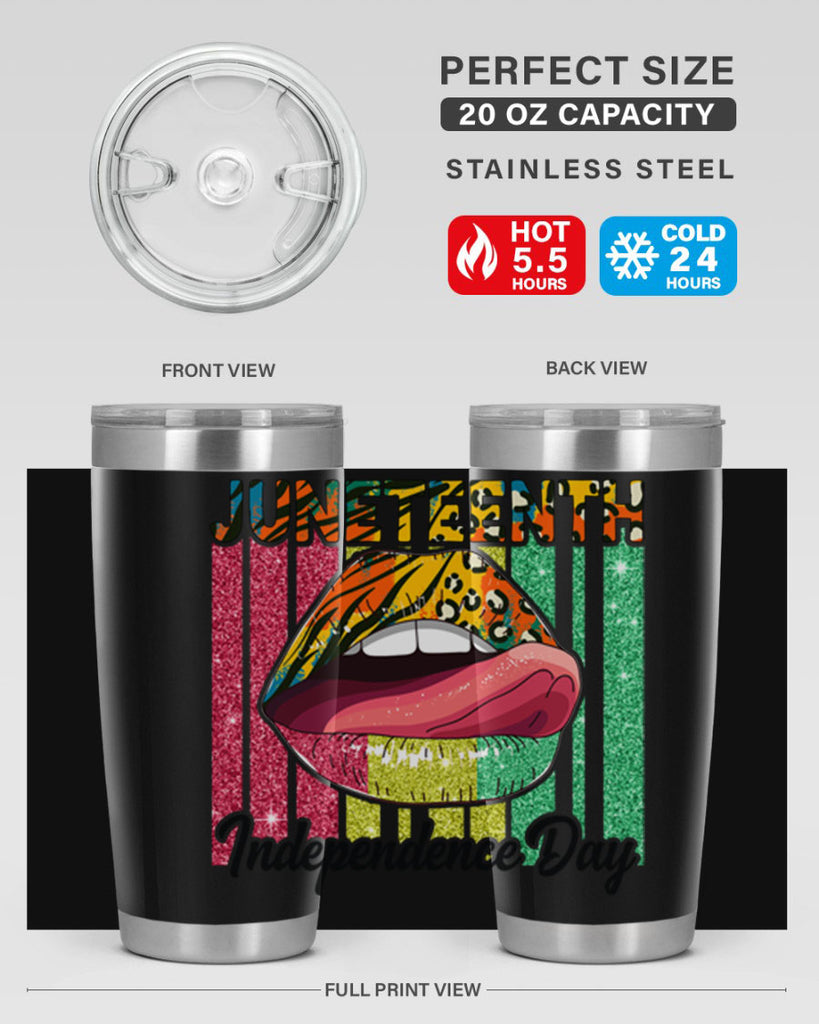 Juneteenth Independence Day Sexy Lip Png 11#- Juneteenth- tumbler