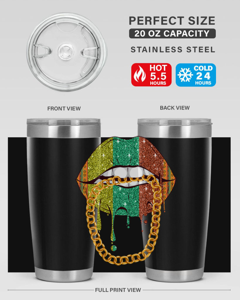 Juneteenth Women Melanin Girl Lips Png 25#- Juneteenth- tumbler