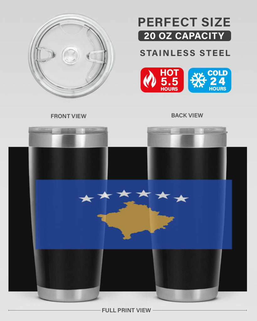 Kosovo 108#- world flags- Tumbler