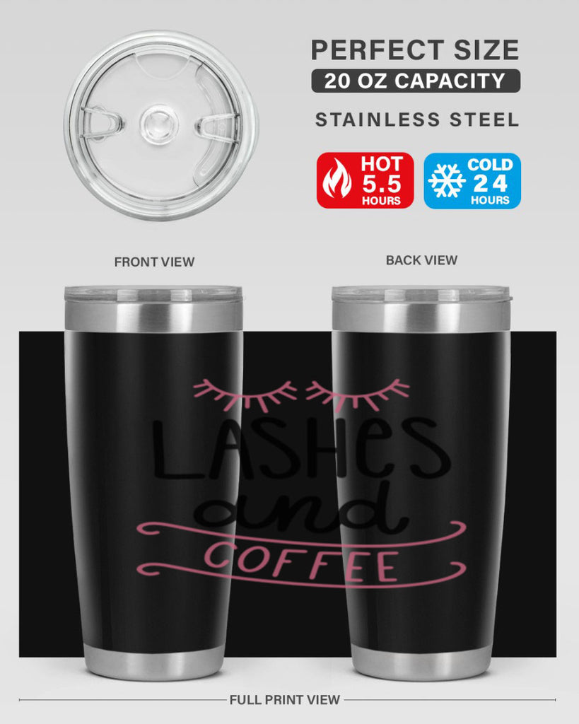 Lashes and Coffee Style 68#- make up- Tumbler