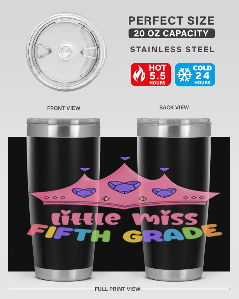 Little Miss 5th Grade 18#- 5th grade- Tumbler
