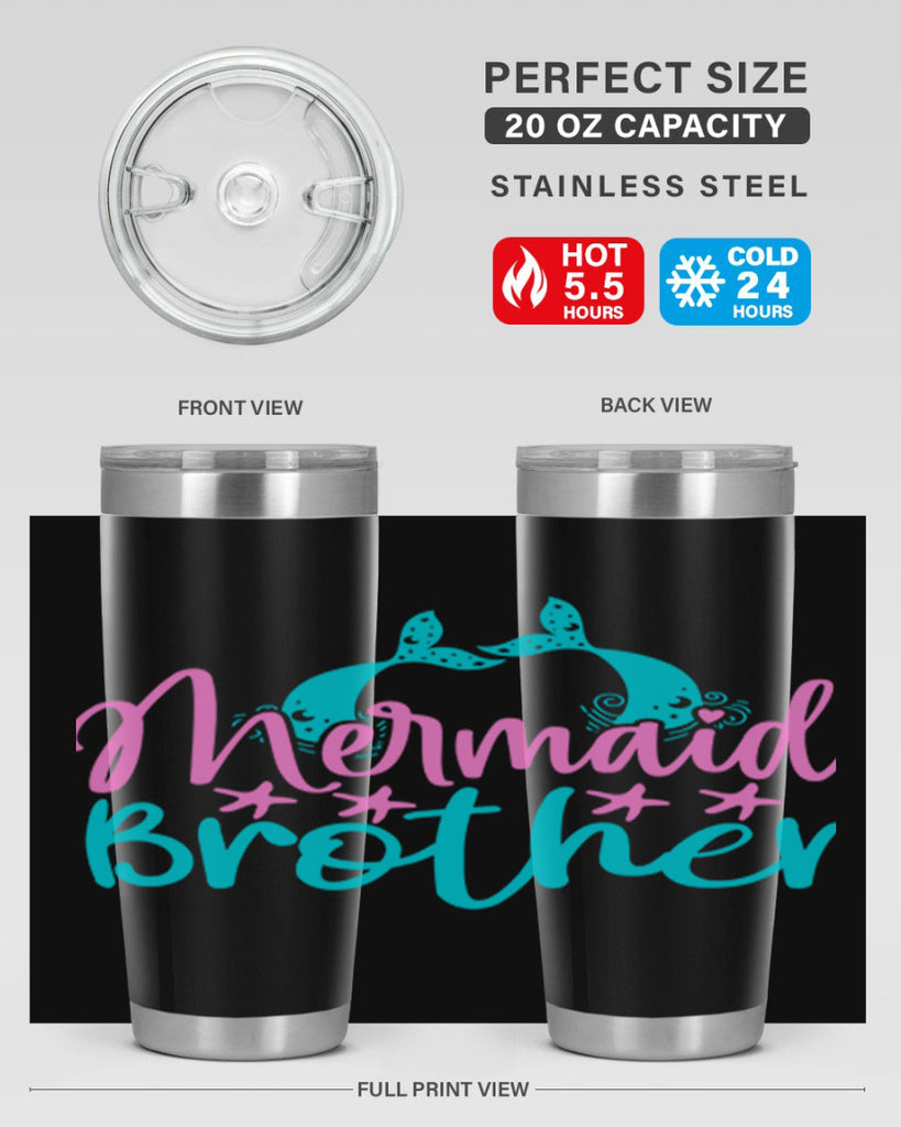 Mermaid Brother 354#- mermaid- Tumbler