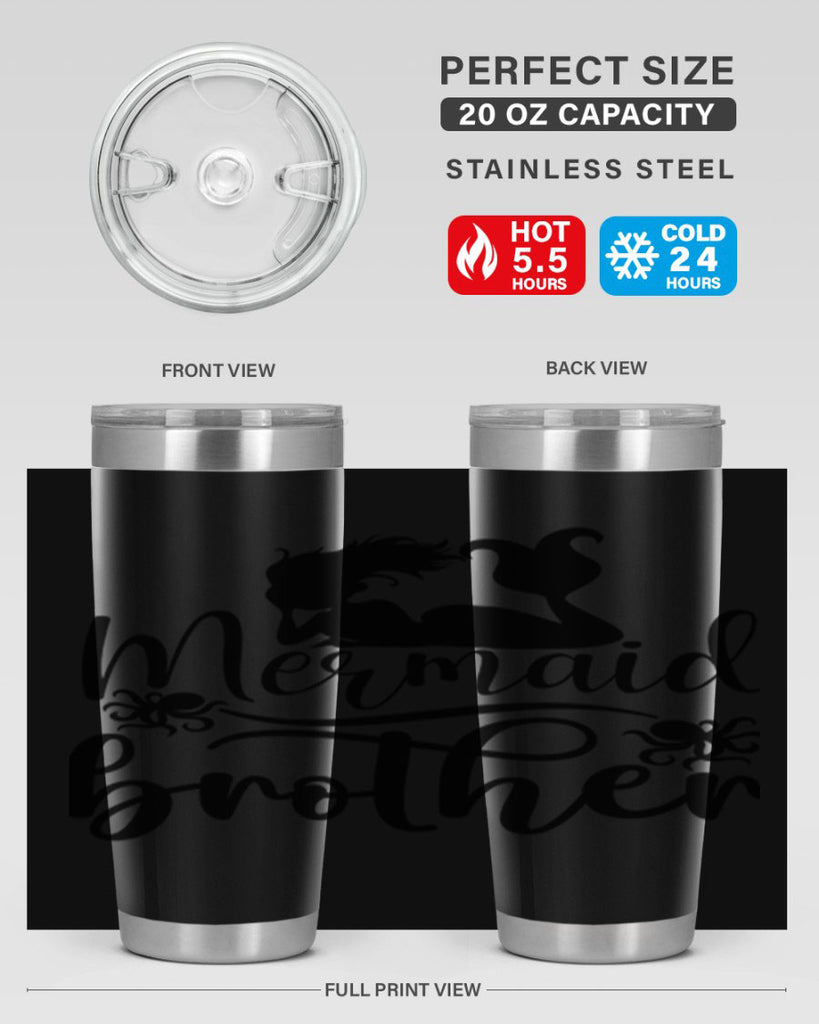 Mermaid Brother 355#- mermaid- Tumbler