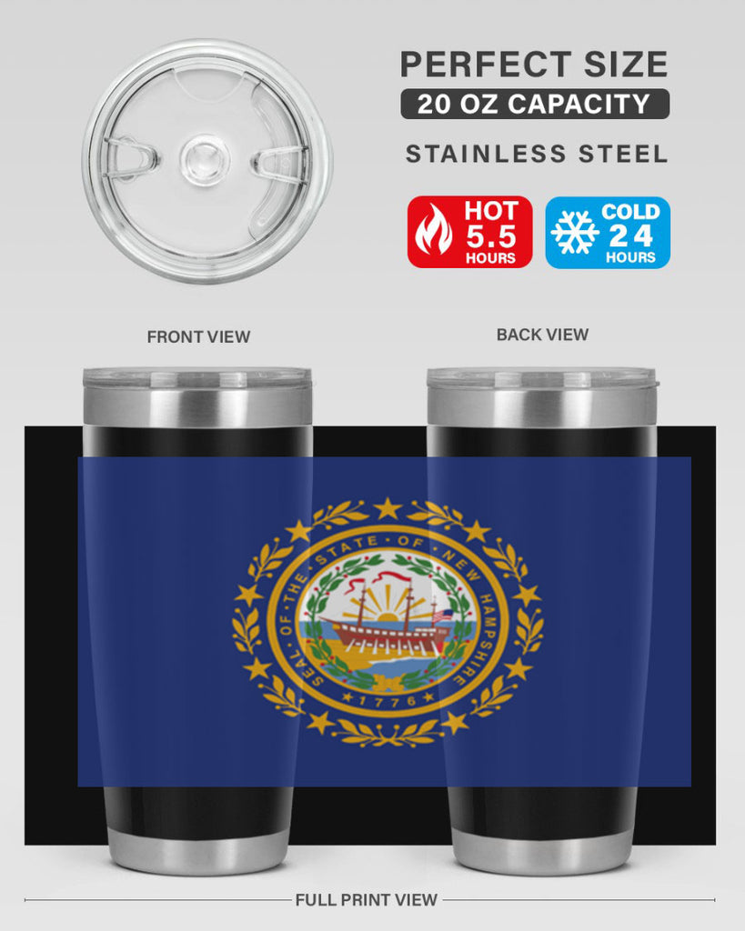 New Hampshire 23#- Us Flags- Tumbler