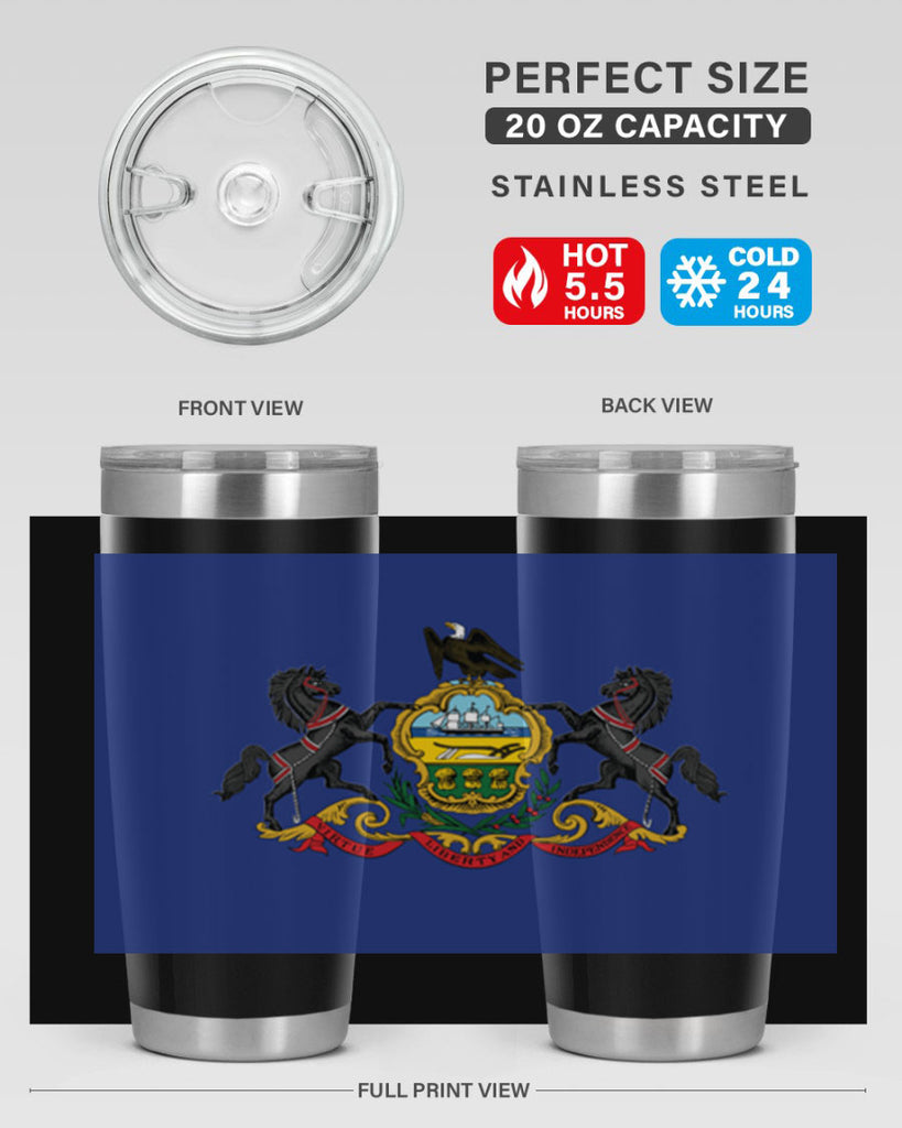Pensilvania 14#- Us Flags- Tumbler