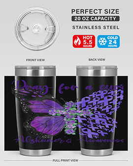 Pray For A Cure AlzheimerS Awareness 208#- alzheimers- Tumbler