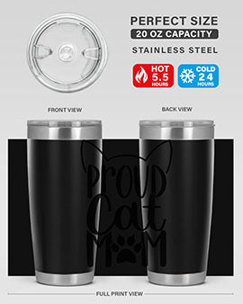Pround Cat Mom Style 103#- cat- Tumbler