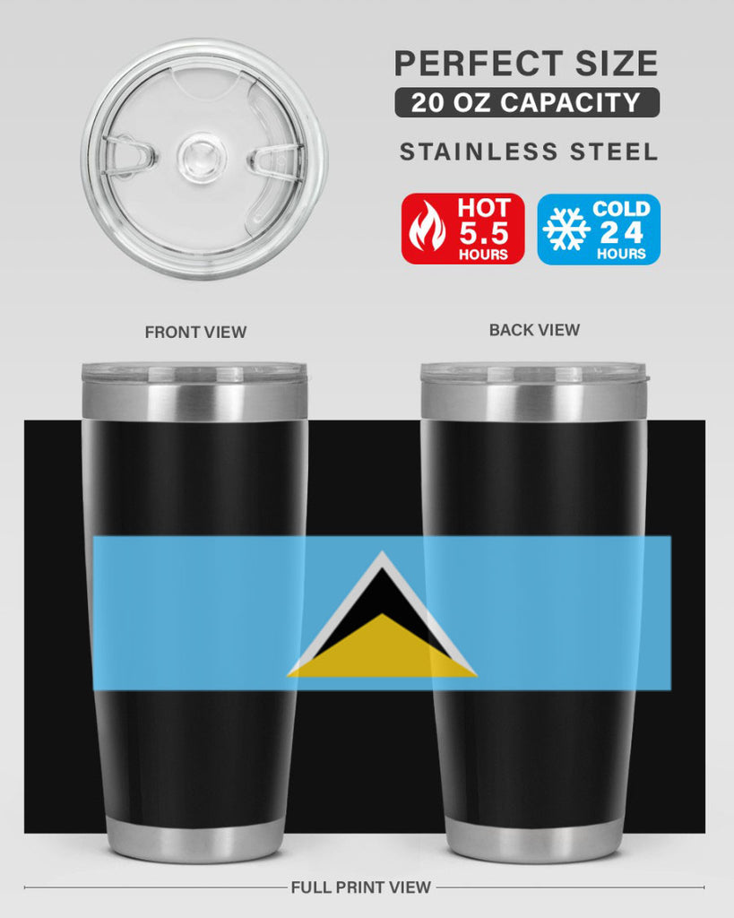 Saint Lucia 51#- world flags- Tumbler