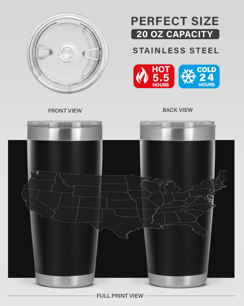 Separate Color Map Style 71#- Fourt Of July- Tumbler
