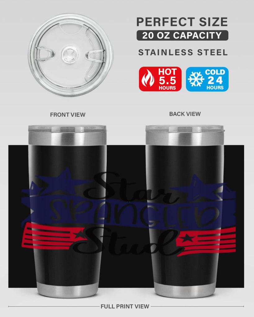 Star Spangled Stud Style 173#- Fourt Of July- Tumbler
