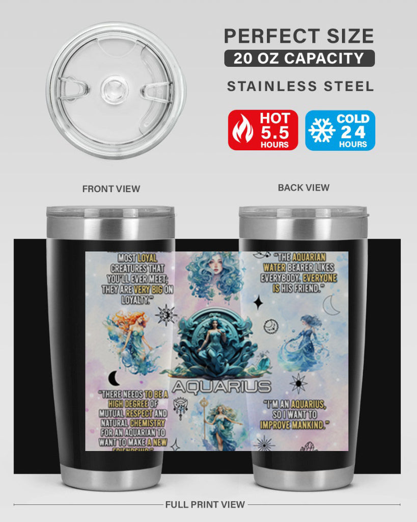 StraightAquarius 468#- zodiac- Tumbler