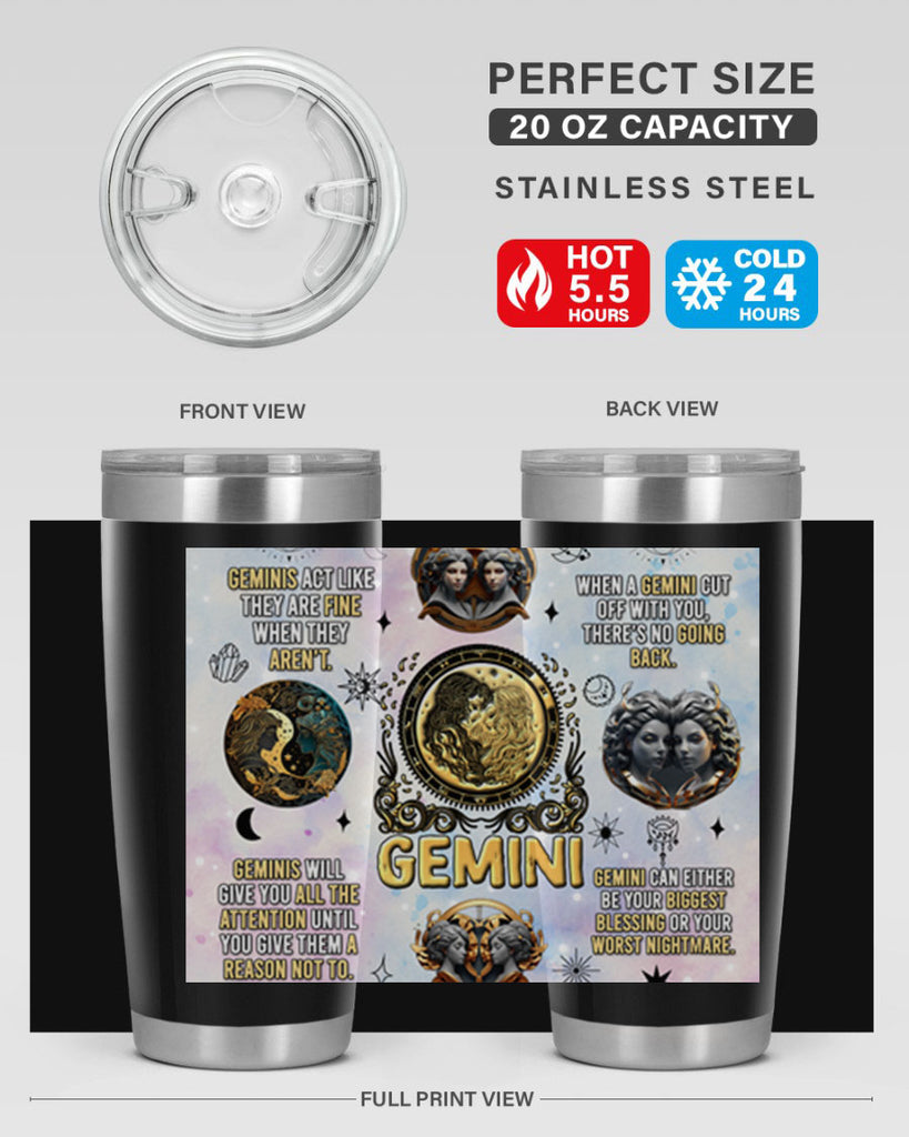 StraightGemini 472#- zodiac- Tumbler