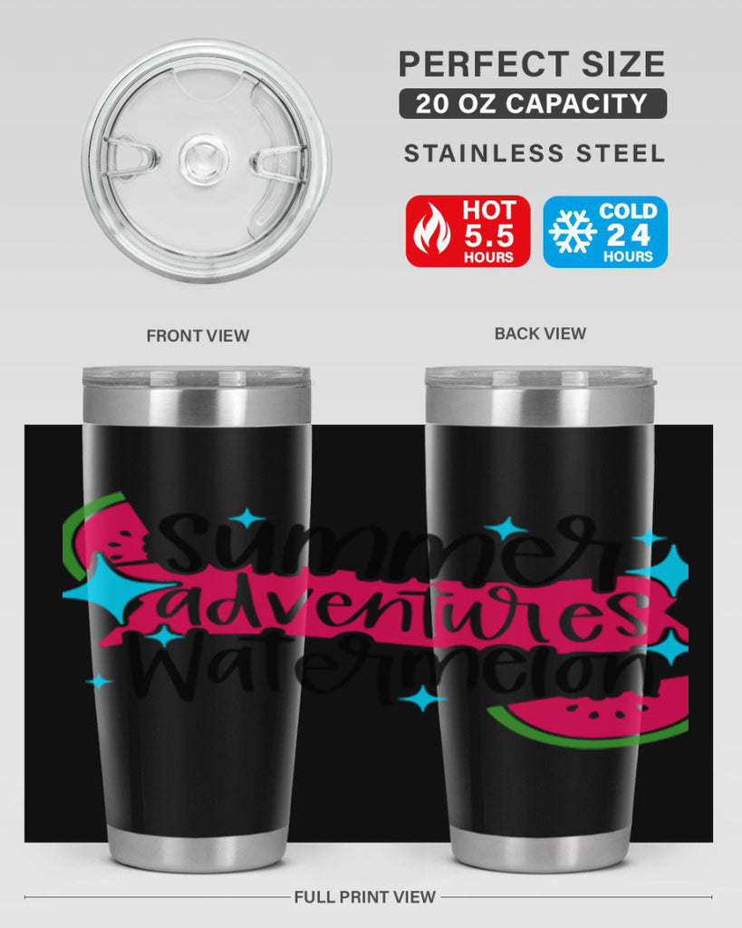 Summer Adventures Watermelon Style 23#- summer- Tumbler