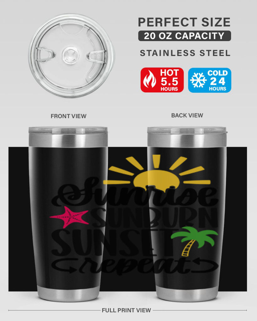 Sunrise Sunburn Sunset Repeat Style 16#- summer- Tumbler