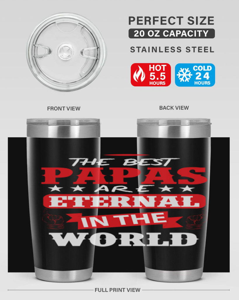 THE BEST PAPAS 108#- grandpa - papa- Tumbler