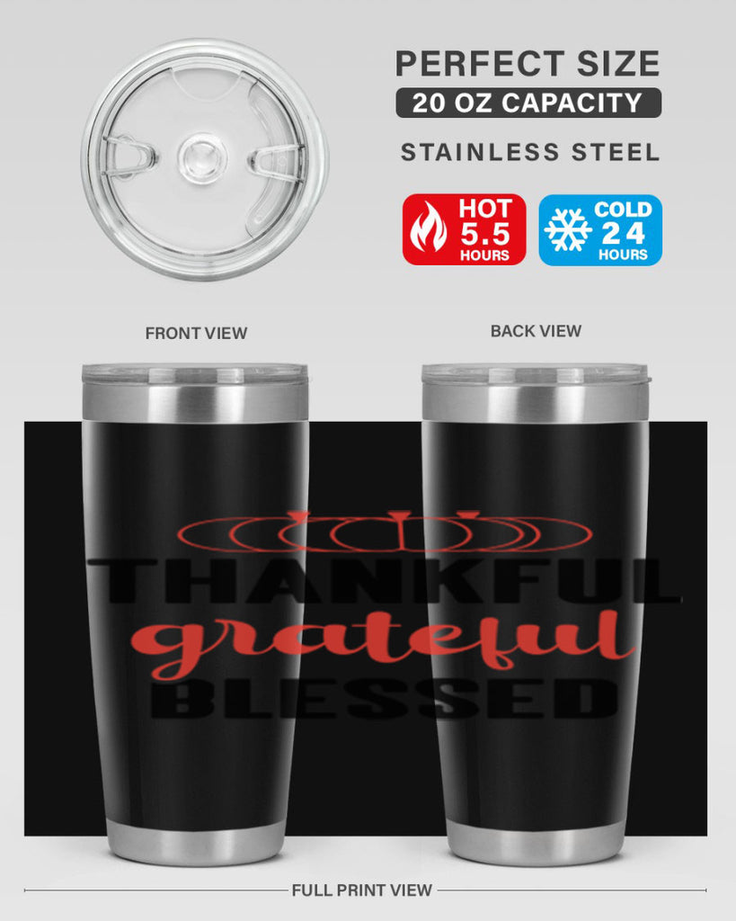 Thankful grateful blessed 603#- fall- Tumbler