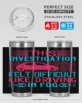 This investigation felt difficult like driving in fog Style 19#- dog- Tumbler