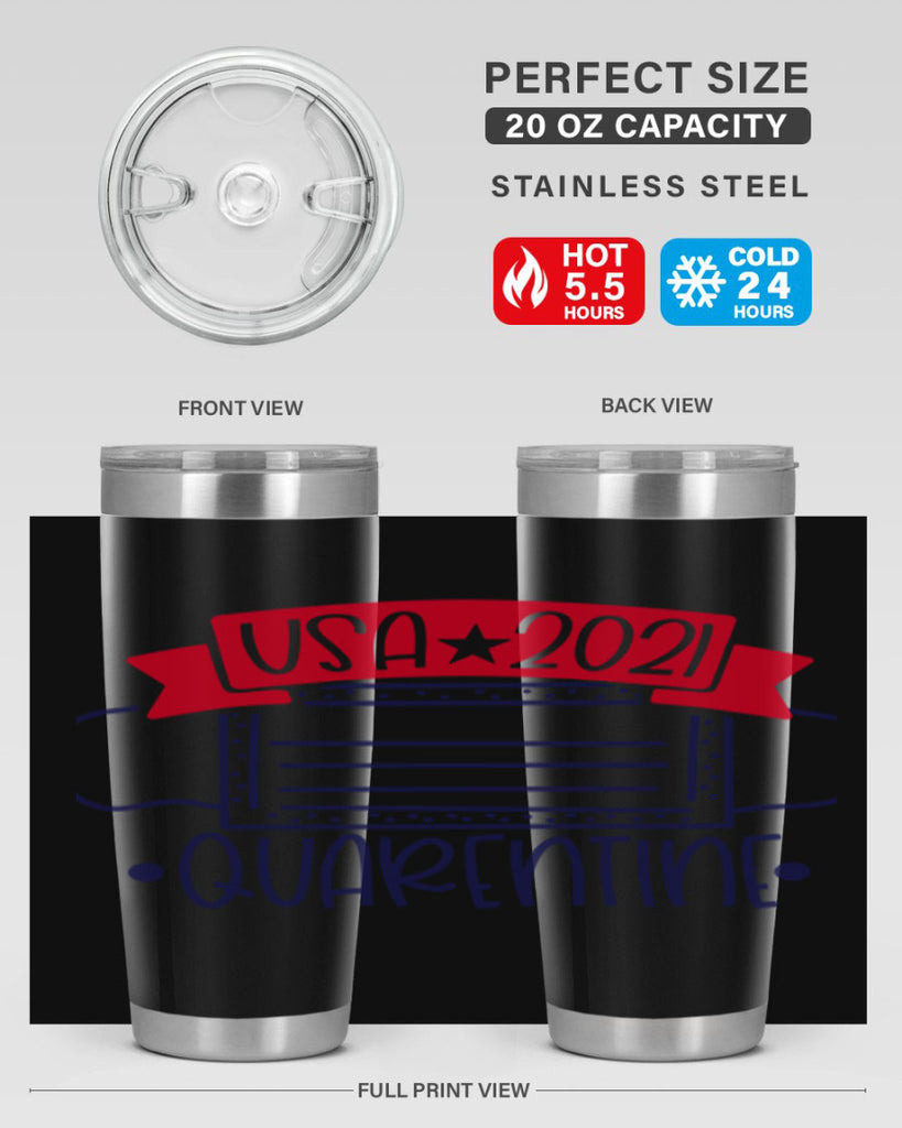 USA Quarentine Style 183#- Fourt Of July- Tumbler