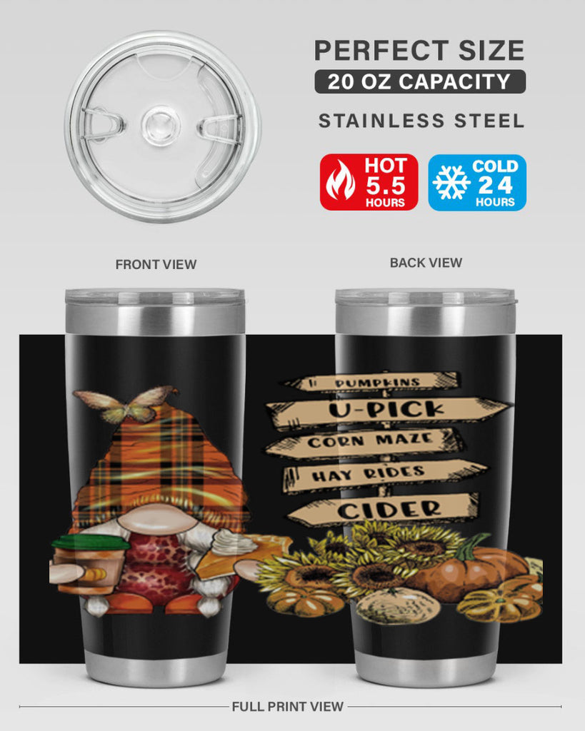 VintageFallGnome 625#- fall- Tumbler
