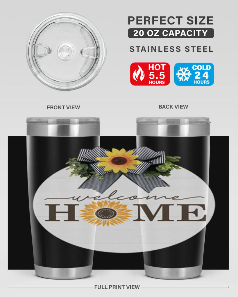 Welcome Home sunflower Mockup572#- spring- Tumbler