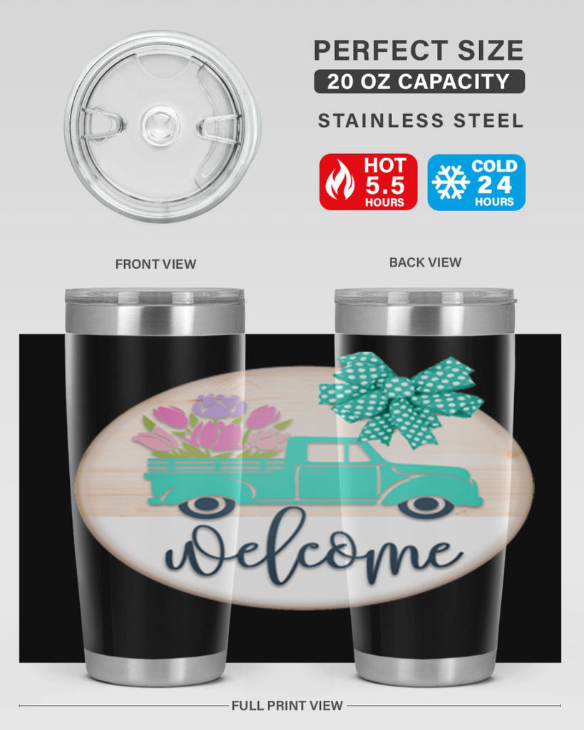 Welcome spring truck Mockup578#- spring- Tumbler
