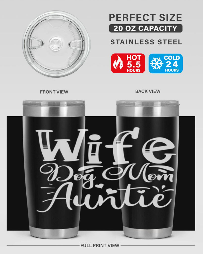 Wife Dog Mom Auntie Style 7#- aunt- Tumbler