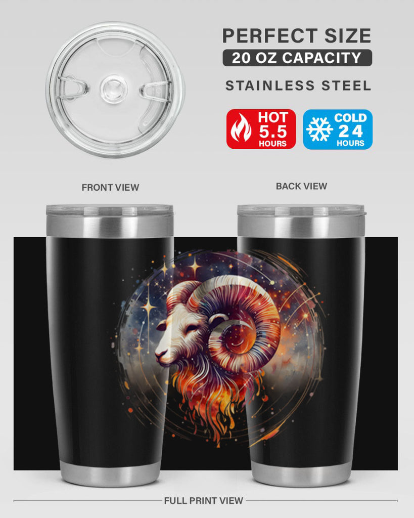 aries 125#- zodiac- Tumbler