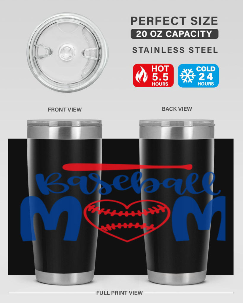 baseball mom 2077#- baseball- Tumbler