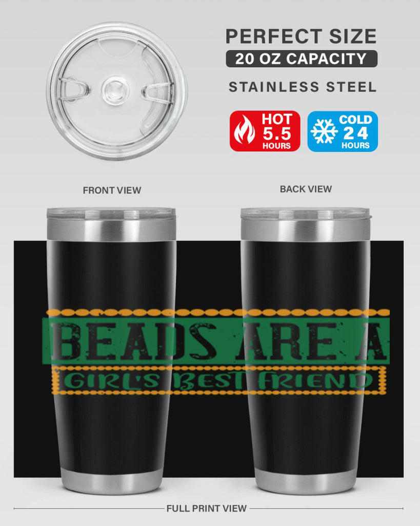 beads are a girls best friend 29#- mardi gras- Tumbler
