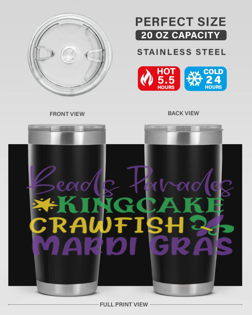 beads parades kingcake crawfish mardi gras 85#- mardi gras- Tumbler