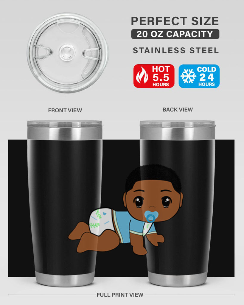 black baby boy 1#- black men - boys- tumbler