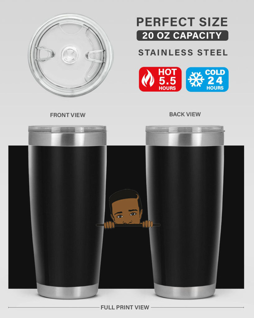 black boy 5#- black men - boys- tumbler