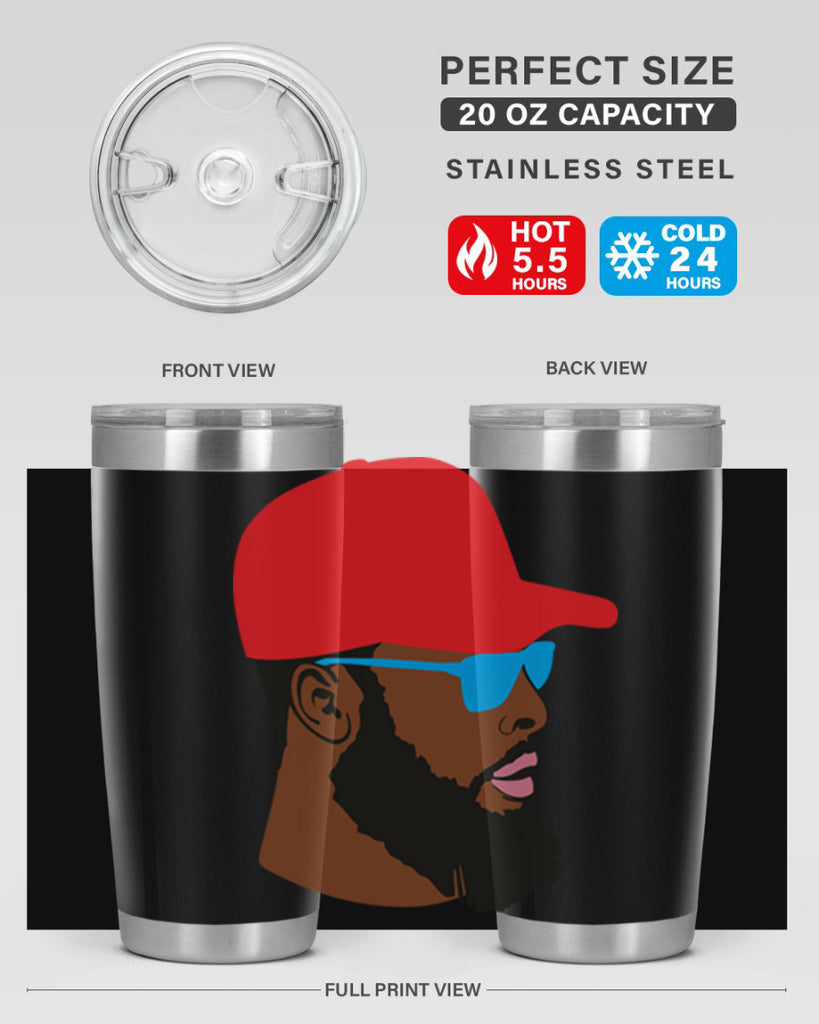 black man style 1#- black men - boys- tumbler