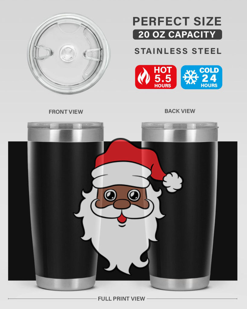 black santa 25#- black men - boys- tumbler