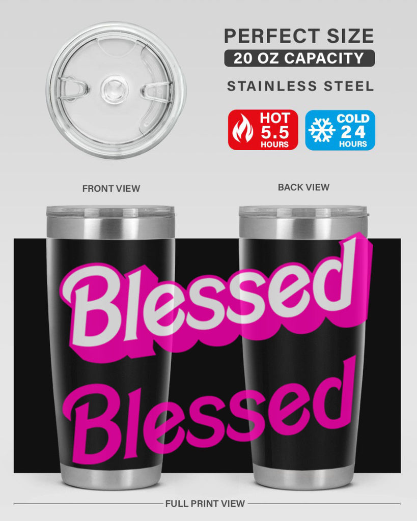 blessed barbie 193#- black words phrases- Cotton Tank
